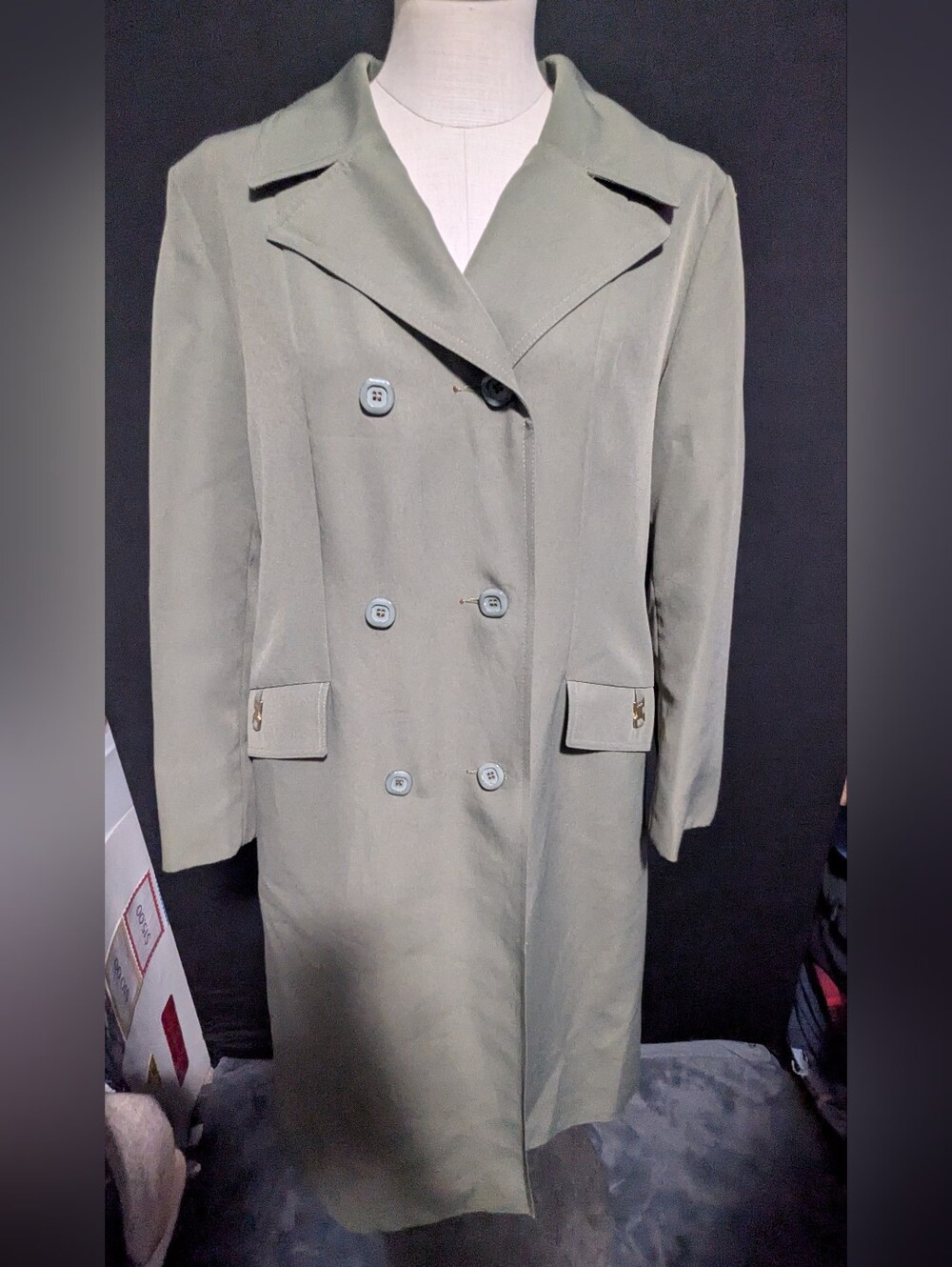 Vintage Snugkoat Double-Breasted Women's Trench Coat   Size 40